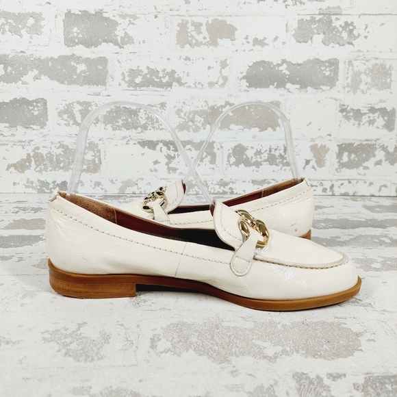 NEW Naturalizer 27 Edit Sevyn White Leather Chain Detail Slip On Loafers T241 - Picture 4 of 11